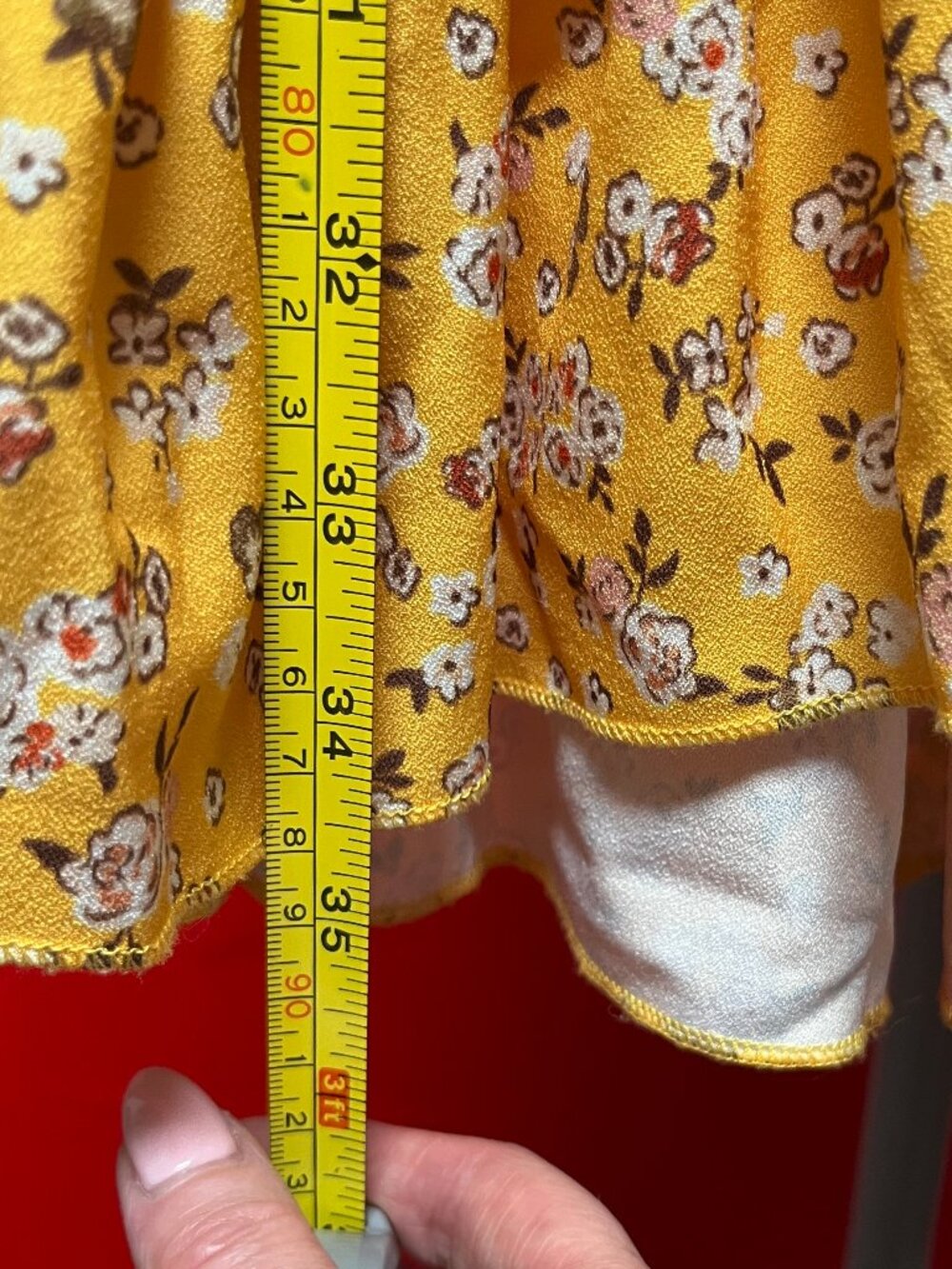 Naggoo Yellow Floral Wrap dress size S - Picture 4 of 6